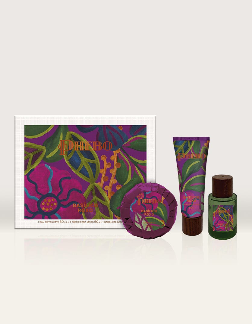Trio Perfumado Aromáticos Basílico Roxo | Perfumaria Phebo