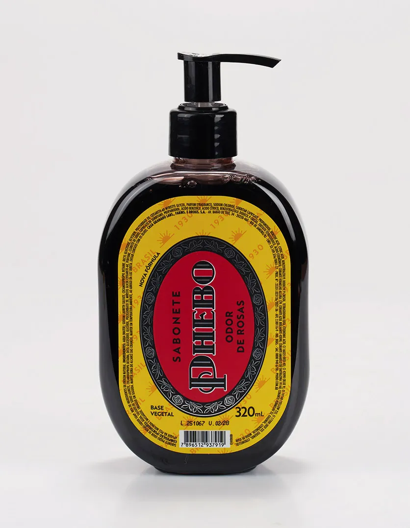 Sabonete Líquido de Glicerina Phebo Odor de Rosas 320ml