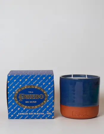 Vela Perfumada Cerâmica Ícones | Limão Siciliano 400g
